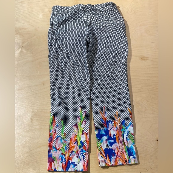 Attyre Black and White Geometric Ankle Pants 14 (NX) - Picture 10 of 13